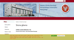 Desktop Screenshot of neurologia1.wum.edu.pl