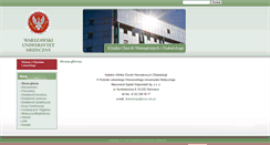 Desktop Screenshot of diabetologia.wum.edu.pl