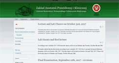 Desktop Screenshot of anatomia.wum.edu.pl