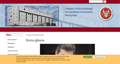 Desktop Screenshot of cardiology.wum.edu.pl