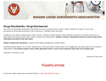Tablet Screenshot of ankieta-absolwencka.wum.edu.pl