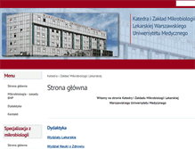 Tablet Screenshot of mikrobiologia.wum.edu.pl