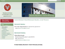 Tablet Screenshot of katedrabiochemii.wum.edu.pl