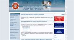 Desktop Screenshot of doktoranci.bodp.wum.edu.pl
